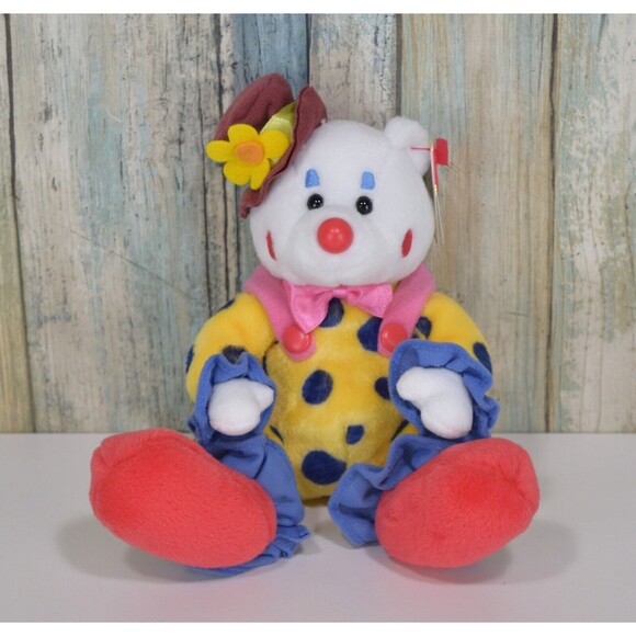 Ty Beanie Baby  JUGGLES the Clown Bear 8" Plush NWT - Picture 1 of 8